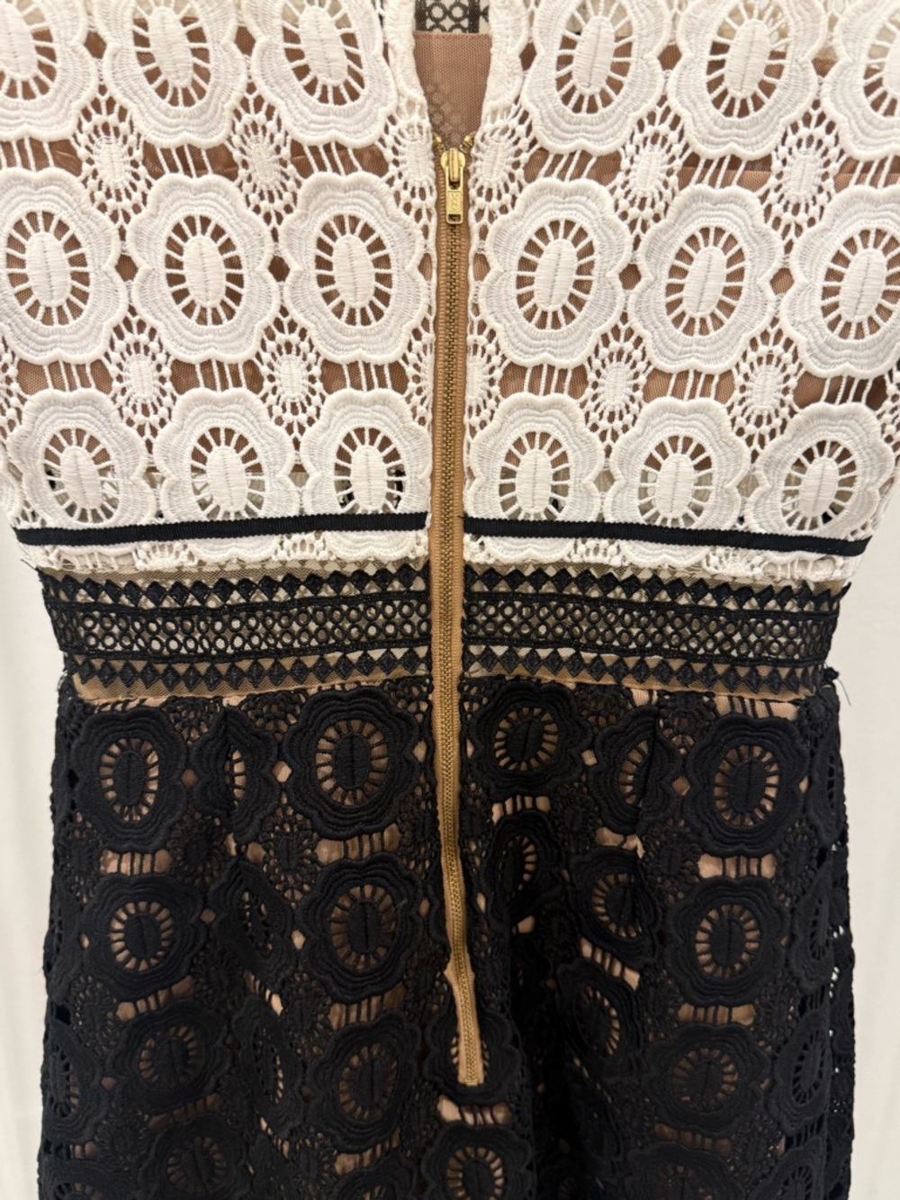 SELF PORTRAIT LACE PATTERN MINI DRESS - Picture 6 of 8